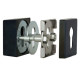 Ручки ROSTEX R4/H QUADRUM DIN SQUARE черный мат 
