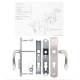 Ручки ROSTEX R4 ASTRA DIN 72мм Хром мат. 
