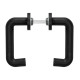 Ручки противопожарные на планке SANTOS 1919 Round Black черные W/O CYL HOLE 