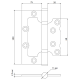 Петля накладная APECS 100*75-B-CR 