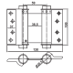 Петля Garazd №30 (Хром) маятникова, двостороння, барна