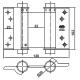 Петля маятниковая Amig 102x126 м.3037 латунь полированная 