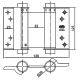 Петля маятниковая Amig 125x126 м.3037 латунь полированная 