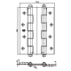 Петля маятниковая Amig 180х133 м.3035 Черная 