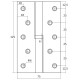 Съемная петля KEDR 125*75-AB-RL 