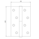 Петля съемная 110*65-RL цвет золото 