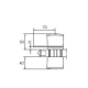 Дверная ручка-кноб ABLOY DF1000 для сантехкабин 