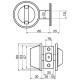 Замок врізний MUL-T-LOCK Dead Bolt DBM (Полірована латунь)