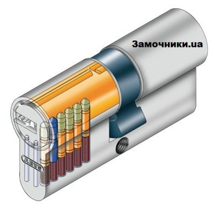 Циліндр Abus KD6 95мм. (50х45Т) ключ-поворотник нікель