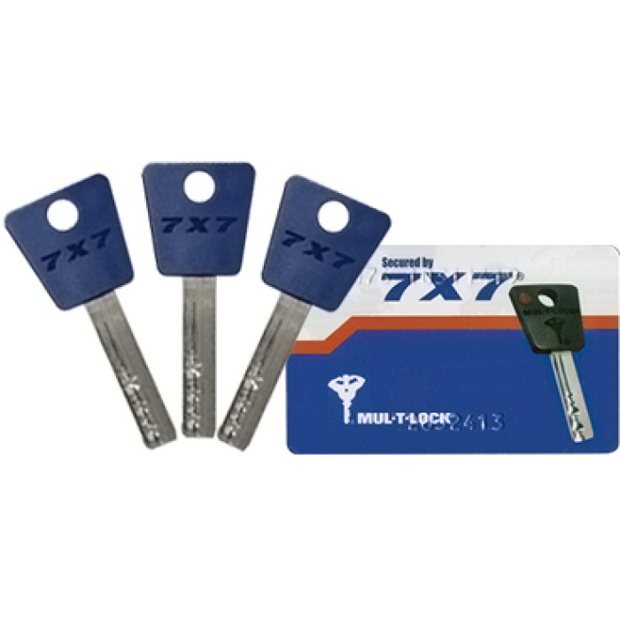 Циліндр Mul-T-Lock 7х7 115мм.(50х65) ключ-ключ (латунь)