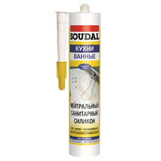 Нейтральний санітарний силікон SOUDAL білий