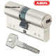 Цилиндр Abus D15 60мм. (30х30) ключ-ключ никель 