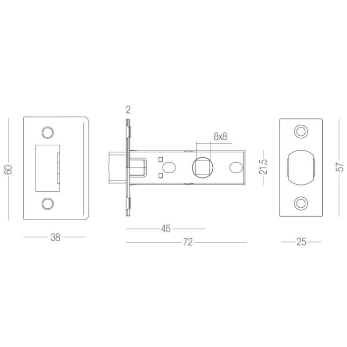 Дверна клямка MVM P-100 BL чорна