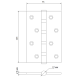Петля универсальная APECS 125*75-B4-GM 