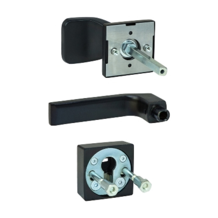 Ручки ROSTEX R1 QUADRUM DIN SQUARE Черный мат 