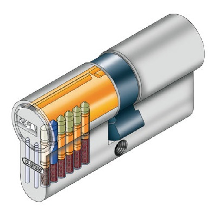 Цилиндр Abus D6 100мм. (50х50) ключ-ключ никель 