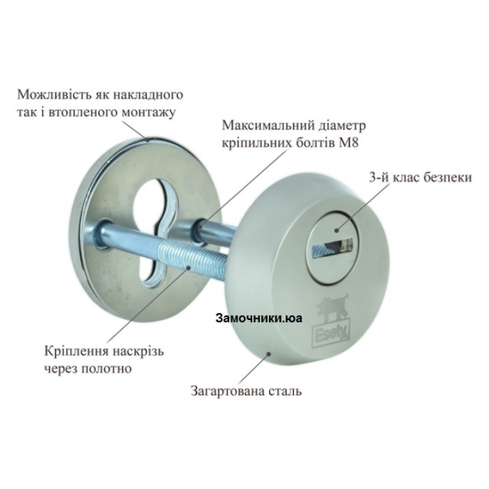 Броненакладка Mul-T-Lock Esety SL3 сатин