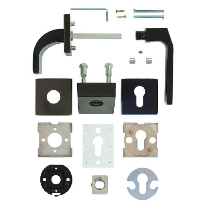 Ручки ROSTEX R1 QUADRUM DIN SQUARE Черный мат 