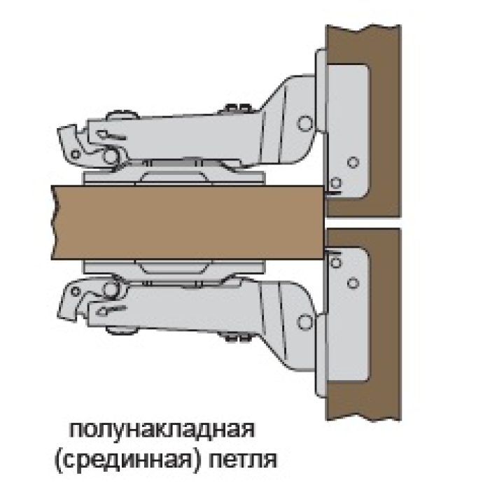 Петля мебельная полунакладная 35 мм. 