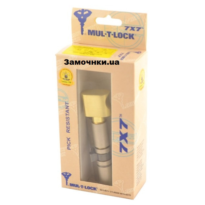 Циліндр Mul-T-Lock 7х7 70мм.(35х35) ключ-тумблер (латунь)