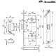 Дверная защелка Armadillo LH 96-50 P GR графит 