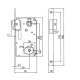 Межкомнатный механизм USK WC MAB90*50 (BN) 