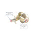 Замок MUL-T-LOCK DEAD BOLT DBM SATIN NICKEL UNIV BS60мм CLASSIC 
