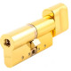 Цилиндр Abloy Novel 64 мм.(32,5х31,5) латунь с тумблером 