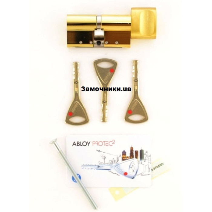 Цилиндр Abloy Protec 2 107мм.(51х56) к/т латунь СY323 