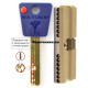 Циліндр Mul-T-Lock 7х7 82мм.(27х55) ключ-тумблер (матовий хром)