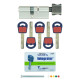 Цилиндр Mul-t-Lock Integrator 115 мм. (60x55Т) с поворотником античная бронза 