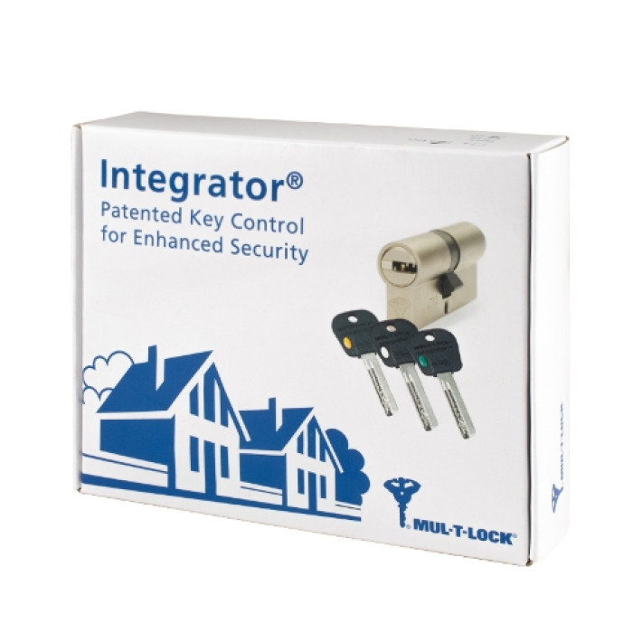 Цилиндр Mul-t-Lock Integrator 85 мм. (50х35Т) с поворотником латунь 