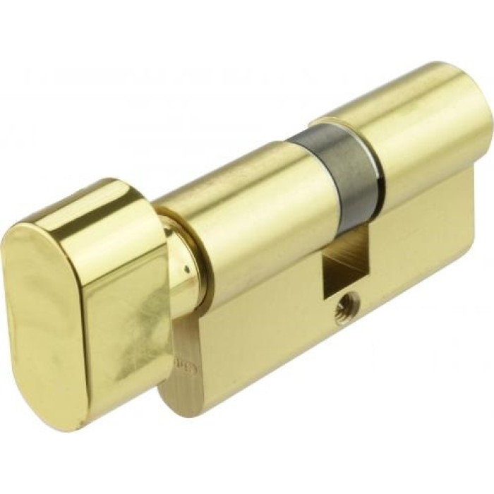 Циліндр ABUS E45 англ. кл. 30/30В + комір латунь матова