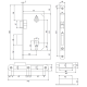 Замок врезной APECS 5300-AB 
