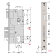 Замок врезной SANTOS 985 SS UNIV BS50мм 85мм SP 