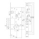 Замок SANTOS врезной 1-WAY DIN 252RL-C NC UNIV BS60мм 85мм 