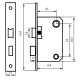 Механизм WC Bruno 1251 BRN матовый никель 