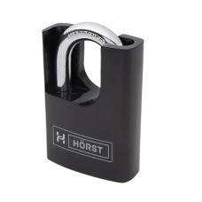 Замок HORST HR-SP3-50D BLACK навесной (4 ключа)