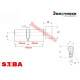 Циліндр SIBA 60 мм (30x30Т) кл-пов 5 кл. матовий нікель 12160/BTSZ