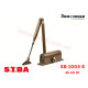 Доводчик дверний SIBA SB-1004S 40-60 кг коричневий BROWN (з фіксацією)