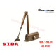 Доводчик дверний SIBA SB-1014S 60-85 кг коричневий BROWN (з фіксацією)