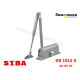 Доводчик дверной SIBA SB-1014S 60-85 кг серый SILVER з фіксацией 