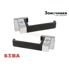 Ручки Siba RONDO R09 хром - чорний (07 66)