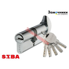 Циліндр латуний SIBA 80 мм (30х50T) кл-пов 5 кл, хром 12180/BTК
