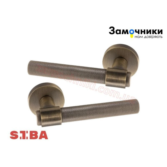 Ручки роздільні SIBA ECO OLIMPIA на_розетці АR05 матова_бронза (88-88)