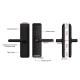 Умный дверной биометрический замок SEVEN LOCK SL-7767BFW black (врезная часть 6068 auto close) 