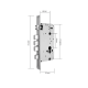 Умный дверной биометрический замок SEVEN LOCK SL-7767BFW black (врезная часть 6068 auto close) 