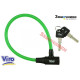 Замок VIRO MOTO ELBA GREEN із тросом 45 см 2KEY