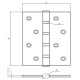 Петля Apecs 100*75-B-Steel-GRF-L