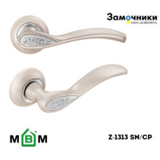 Ручка на розетці MVM "MIRA" Z-1313 SN/CP (матовий нікель/полірований хром)